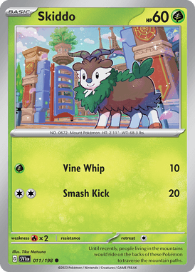 Scarlet & Violet - 011/198 - Skiddo - Pokemon kaarten Kopen - LuiopZondag TCG Store Assen