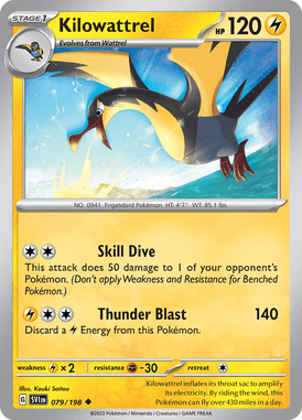 Scarlet & Violet - 079/198 - Kilowattrel - Pokemon kaarten Kopen - LuiopZondag TCG Store Assen