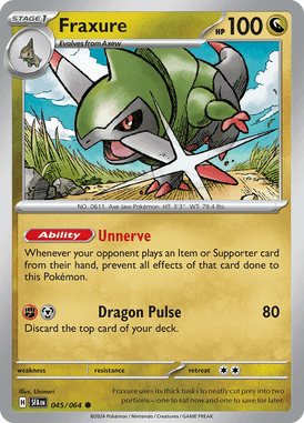 Shrouded Fable - 045/064 - Fraxure - Losse Pokemon Kopen - LuiopZondag TCG Store