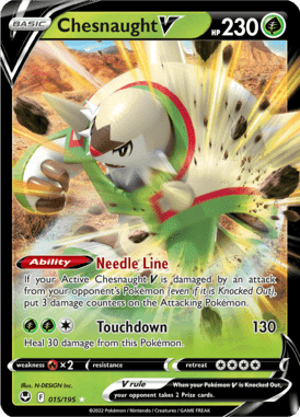 Silver Tempest - 015/195 - Chesnaught V  - Pokemon kaarten Kopen - LuiopZondag.nl