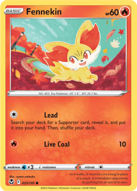 Silver Tempest - 025/195 - Fennekin - LuiopZondag.nl