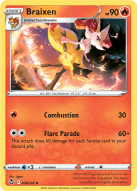 Silver Tempest - 026/195 - Braixen - LuiopZondag.nl