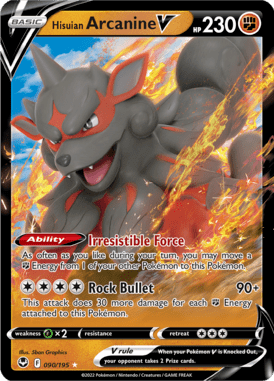 Silver Tempest - 090/195 - Hisuian Arcanine V - LuiopZondag.nl