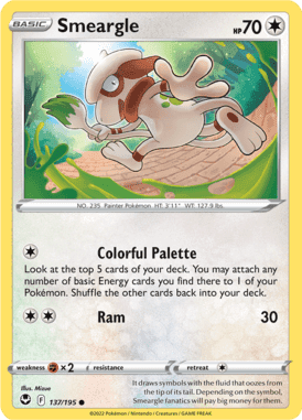 Silver Tempest - 137/195 - Smeargle - LuiopZondag.nl
