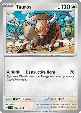 Stellar Crown - 112/142 - Tauros - Losse Pokemon Kopen - LuiopZondag TCG Store