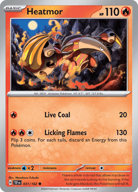 Temporal Forces - 031/162 - Heatmor - Losse Pokemon kaartem Kopen - LuiopZondag TCG Store Assen
