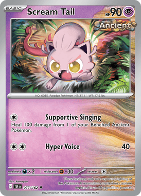 Temporal Forces - 077/162 - Scream Tail - Losse Pokemon kaarten Kopen - LuiopZondag TCG Store Assen