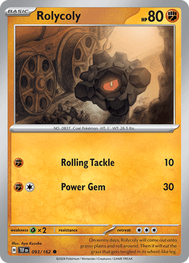 Temporal Forces - 093/162 - Rolycoly - Losse Pokemon kaarten Kopen - LuiopZondag TCG Store Assen