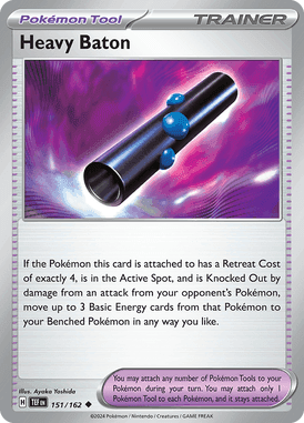 Temporal Forces - 151/162 - Heavy Baton - Losse Pokemon kaarten Kopen - LuiopZondag TCG Store Assen
