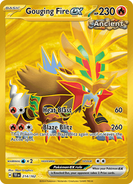 Temporal Forces - 214/162 - Gouging Fire ex (Gold) - Losse Pokemon kaarten Kopen - LuiopZondag TCG Store Assen
