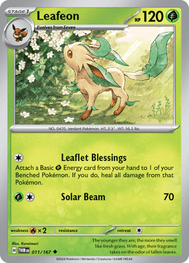 Twilight Masquerade - 011/167 - Leafeon - Losse Pokemon Kopen - LuiopZondag TCG Store Assen