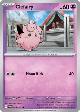 Twilight Masquerade - 078/167 - Clefairy - Losse Pokemon Kopen - LuiopZondag TCG Store Assen
