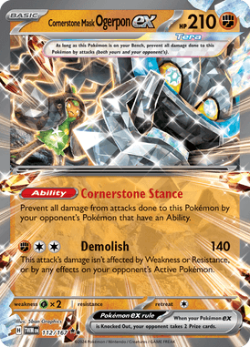 Twilight Masquerade - 112/167 - Cornerstone Mask Ogerpon ex - Losse Pokemon Kopen - LuiopZondag TCG Store Assen

