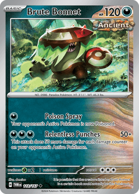 Twilight Masquerade - 118/167 - Brute Bonnet - Losse Pokemon Kopen - LuiopZondag TCG Store Assen
