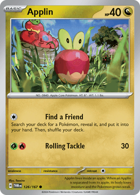 Twilight Masquerade - 126/167 - Applin - Losse Pokemon Kopen - LuiopZondag TCG Store Assen
