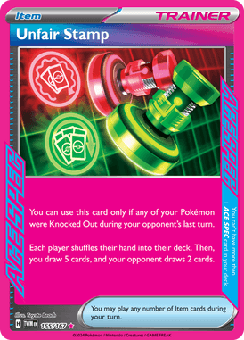 Twilight Masquerade - 165/167 - Unfair Stamp - Ace Spec - Losse Pokemon Kopen - LuiopZondag TCG Store Assen
