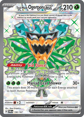 Twilight Masquerade - 190/167 - Teal Mask Ogerpon ex
 - Losse Pokemon Kopen - LuiopZondag TCG Store Assen