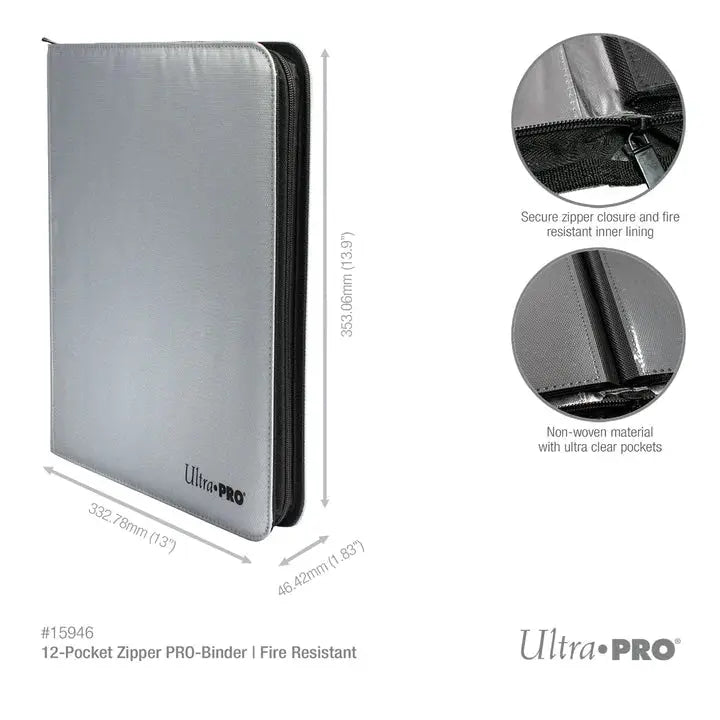 Ultra PRO 12-Pocket Zippered PRO-Binder-Zilver-480-kaarten