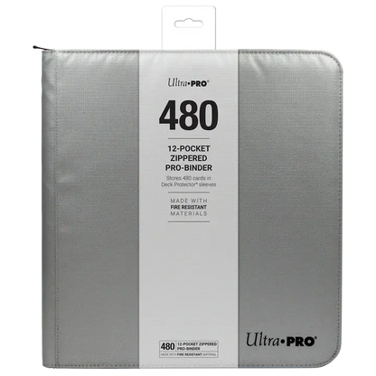 Ultra PRO 12-Pocket Zippered PRO-Binder-Zilver-480-kaarten