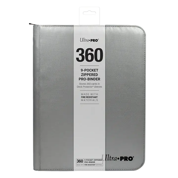 Ultra PRO 9-Pocket Zippered PRO-Binder-Zilver-360-kaarten