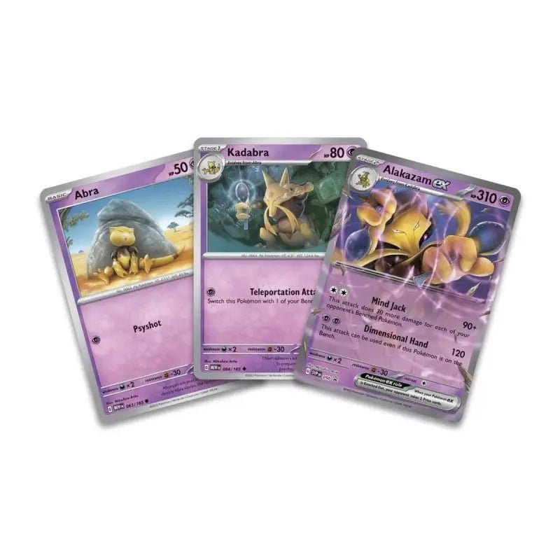 Abra, Kadabra, Alakazam Ex ART SET - Pokemon 151 Promo kaarten - LuiopZondag TCG store