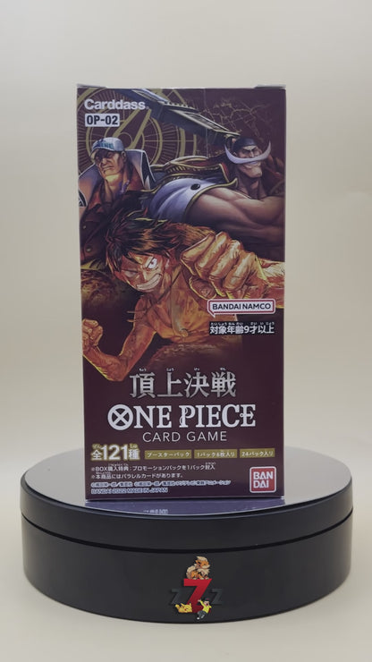 One Piece OP-02 booster box show