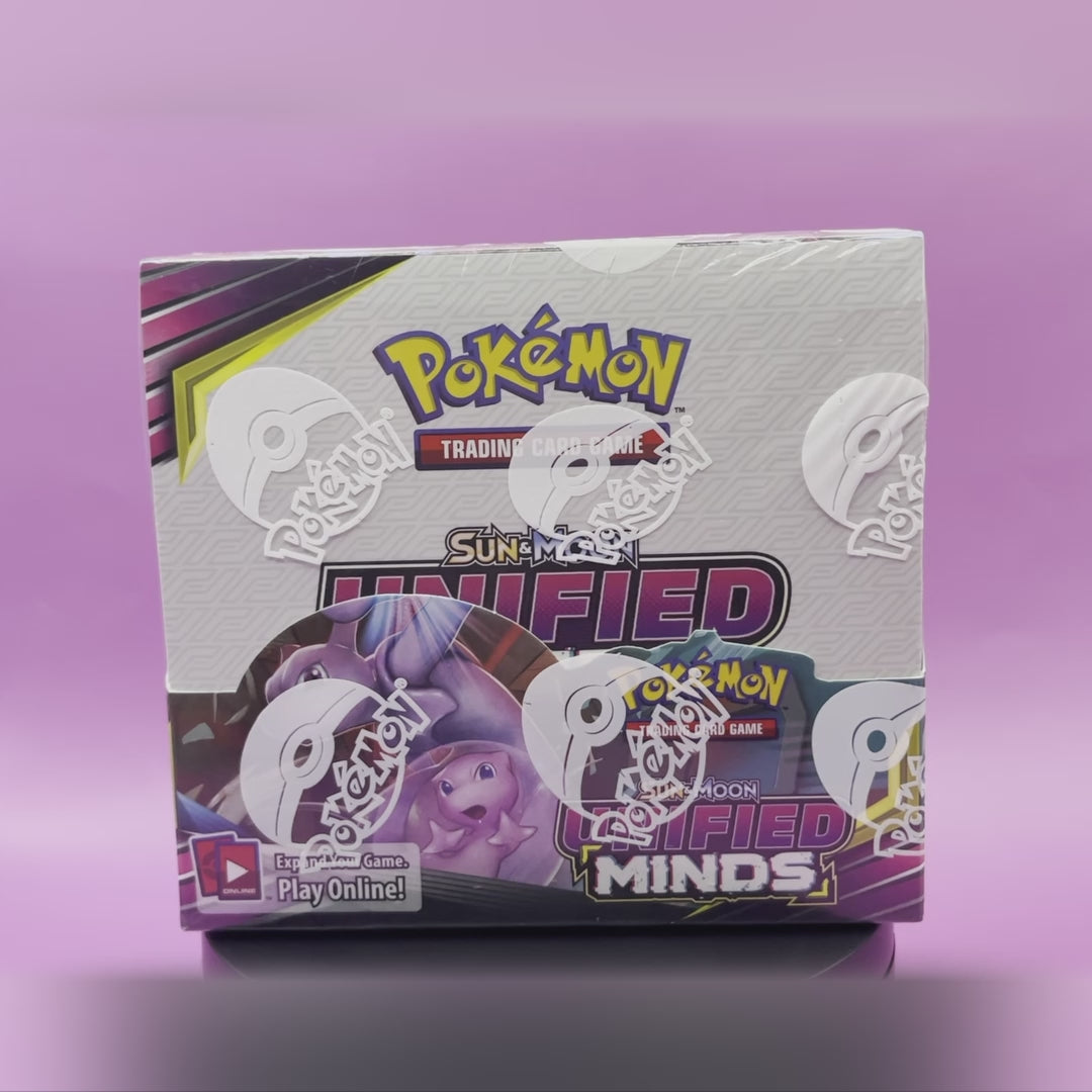 video van een Unified Minds Booster Box