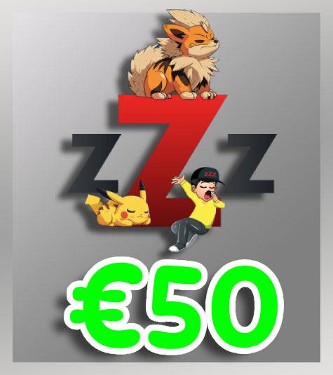 gift card 50 euro luiopzondag.nl | voor pokemonkaarten en disney lorcana | Sleeves ultrapro en meer!